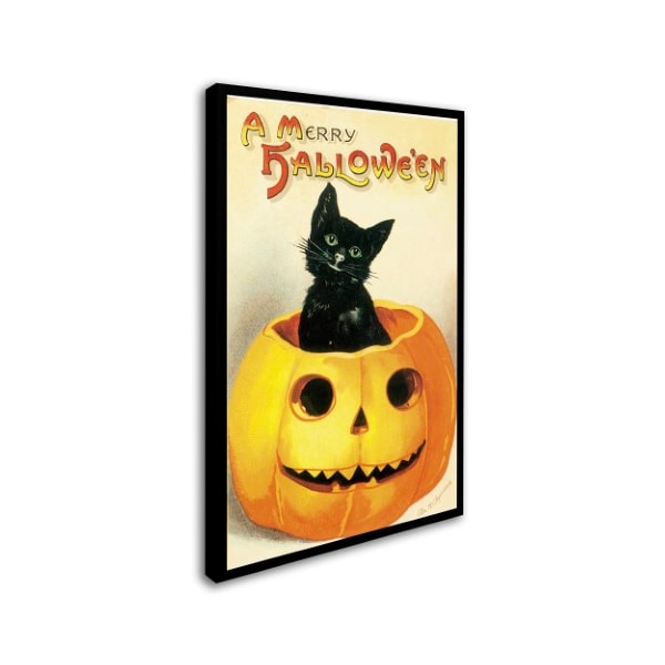 Vintage Apple Collection 'Merry Halloween' Canvas Art,30x47